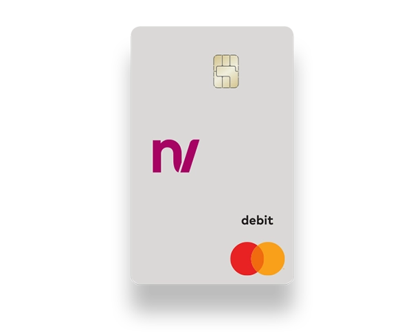 White New Valley Bank debit card for personal savings